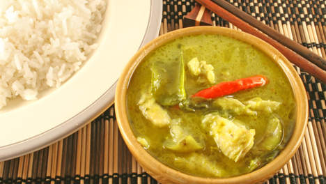 Groene curry met kip