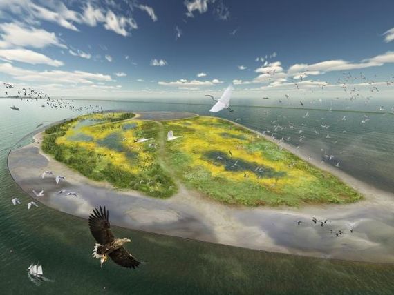 Eerste eiland in Markermeer (artist impression)