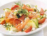 Gerookte zalm met courgette