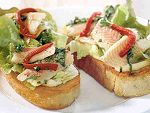 Bruschetta met gemarineerde paling