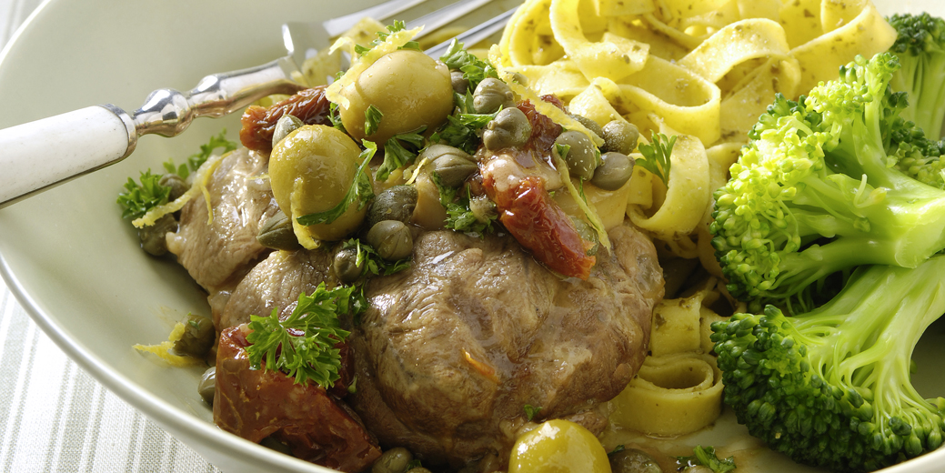 Ossobuco met gedroogde tomaten en kappertjes