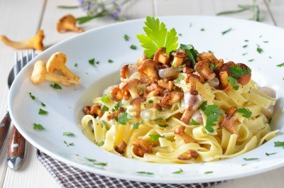 Tagliatelle Met Cantharellen