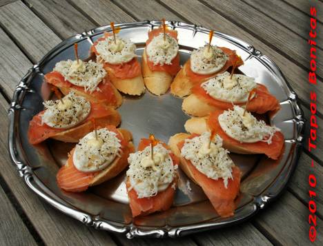 Tapas Zalm met Ei en Mayonaise