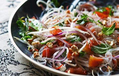 Tomaten-noedelsalade