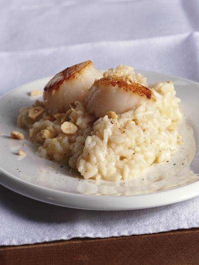 Risotto met sint-jakobsschelpen