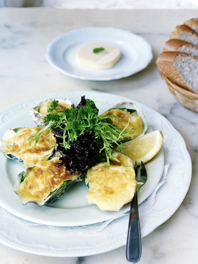 Gegratineerde oesters