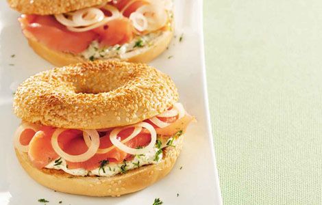 Bagels met zalm