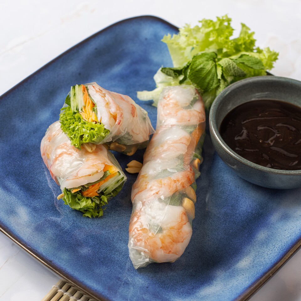 SPRINGROLL MET GARNAAL